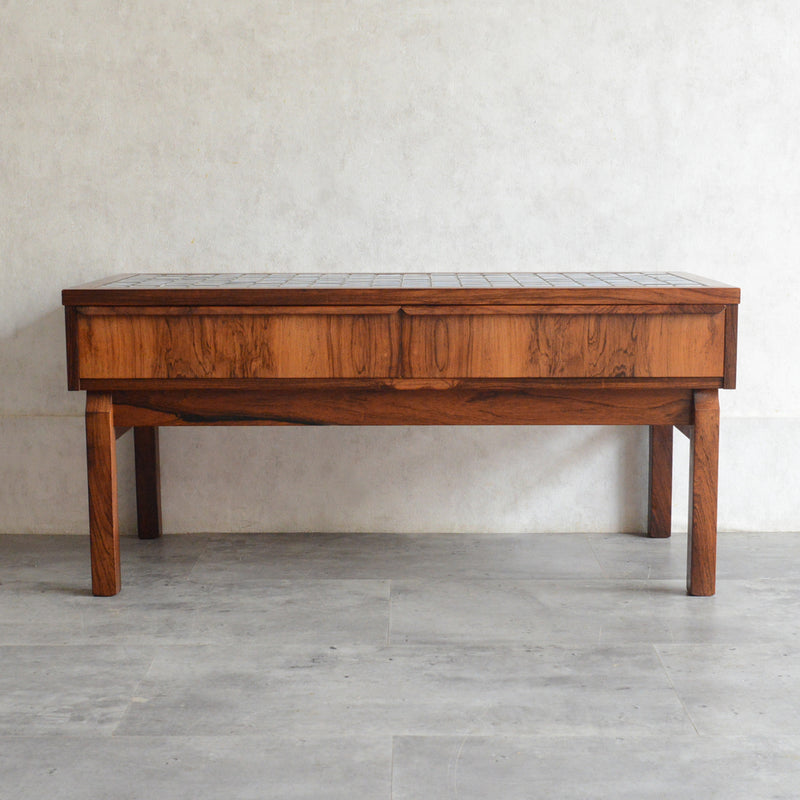 デンマークヴィンテージ ブルータイルトップ ローズウッドチェスト6-73