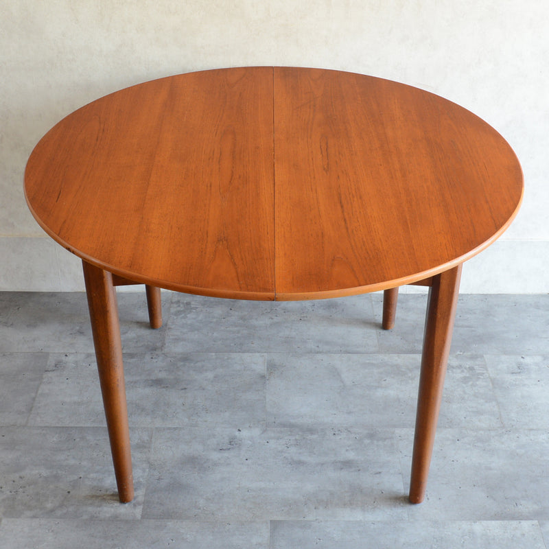 F様見学予約商品  Jentique ジェンティーク  コンパクト エクステンション ラウンドテーブル 02(天板剥離再塗装済)