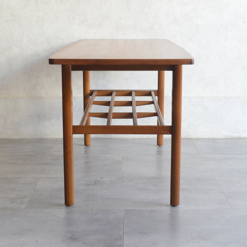 Nathan ネイサン　チークローテーブル41(天板剝離再塗装）