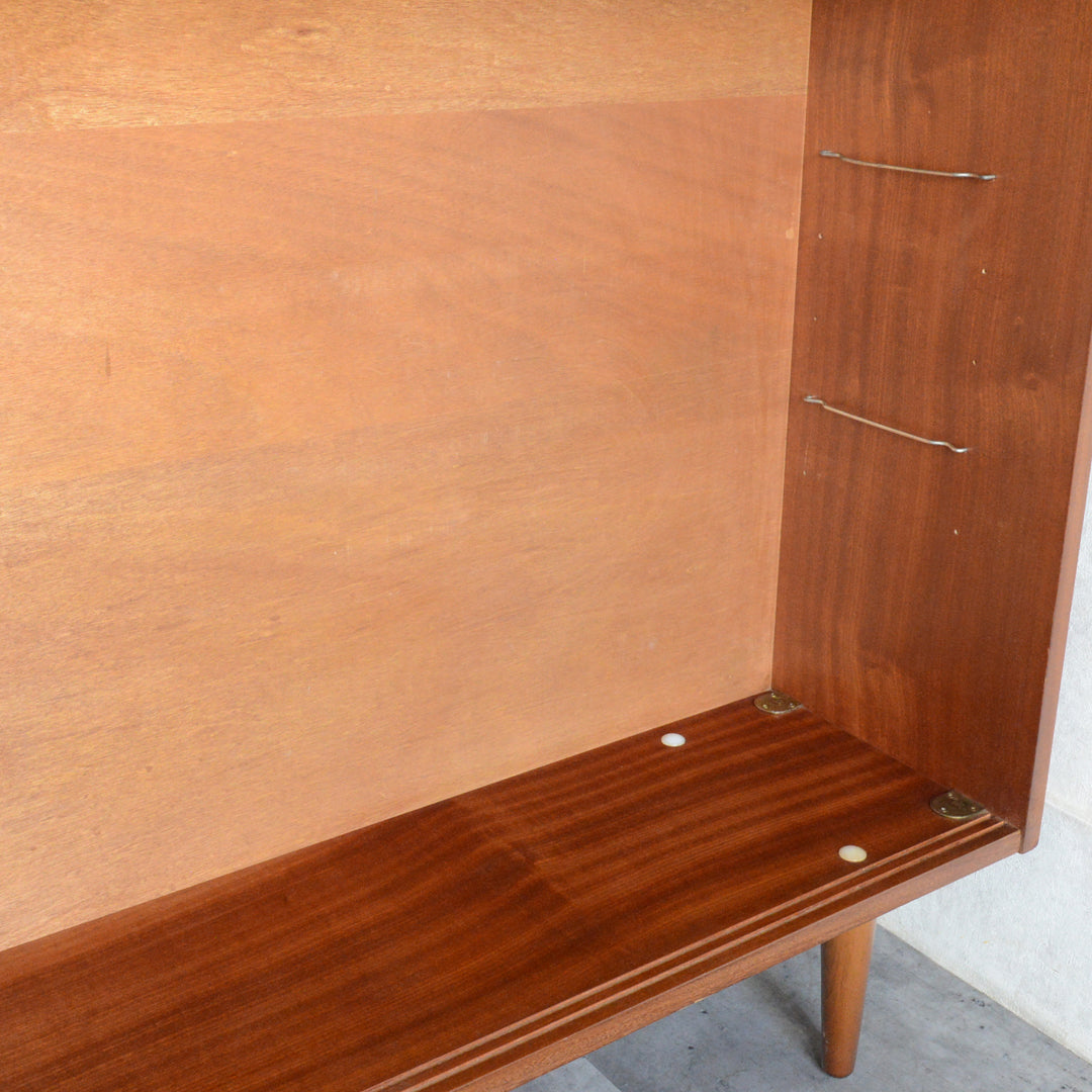 ミッドセンチュリー ヴィンテージ　チーク ガラスキャビネット 99