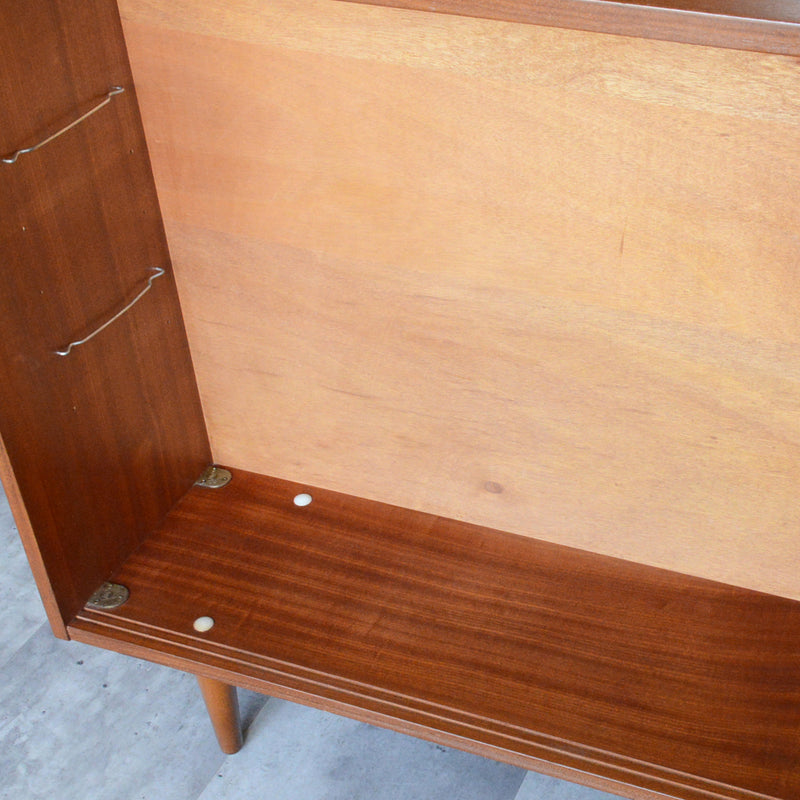 ミッドセンチュリー ヴィンテージ　チーク ガラスキャビネット 99