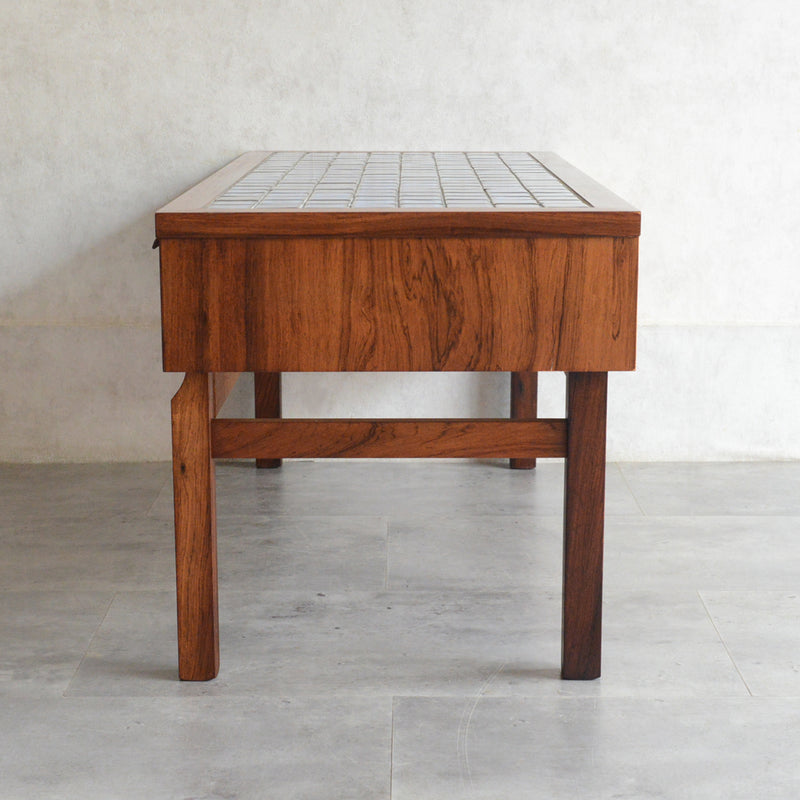 デンマークヴィンテージ ブルータイルトップ ローズウッドチェスト6-73