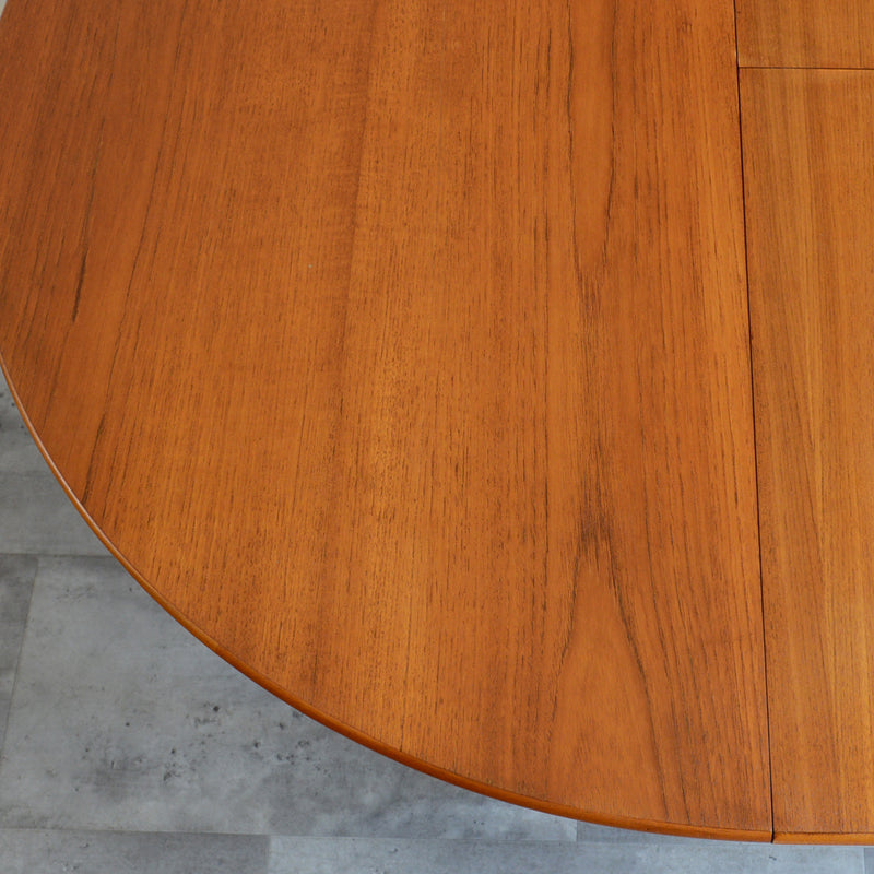 F様見学予約商品  Jentique ジェンティーク  コンパクト エクステンション ラウンドテーブル 02(天板剥離再塗装済)