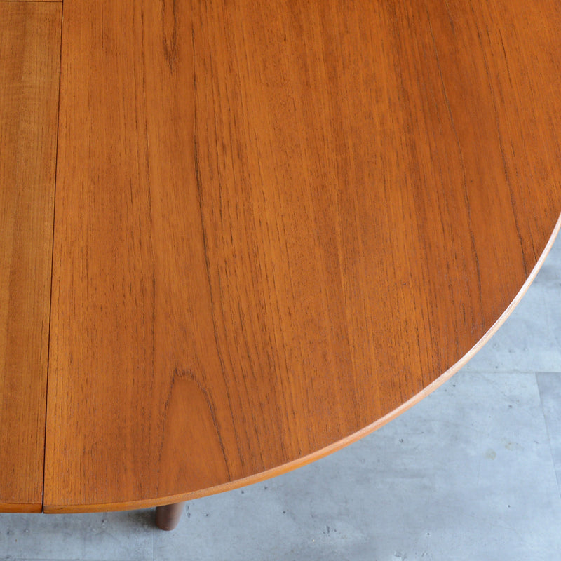 F様見学予約商品  Jentique ジェンティーク  コンパクト エクステンション ラウンドテーブル 02(天板剥離再塗装済)