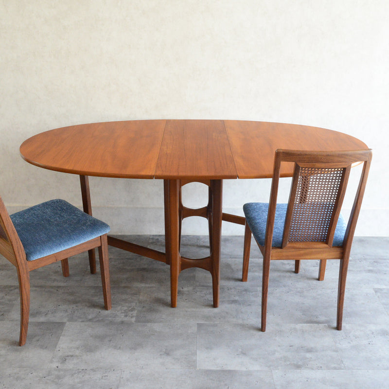 Nathan ネイサン ゲートレッグ ダイニングテーブル 10(オーバル・天板剝離再塗装済）