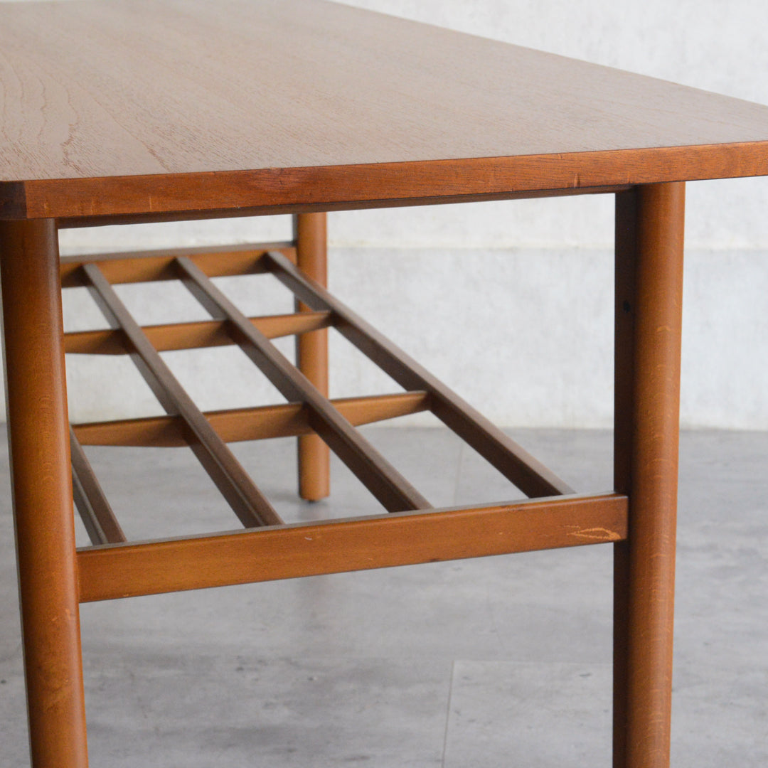 Nathan ネイサン　チークローテーブル41(天板剝離再塗装）