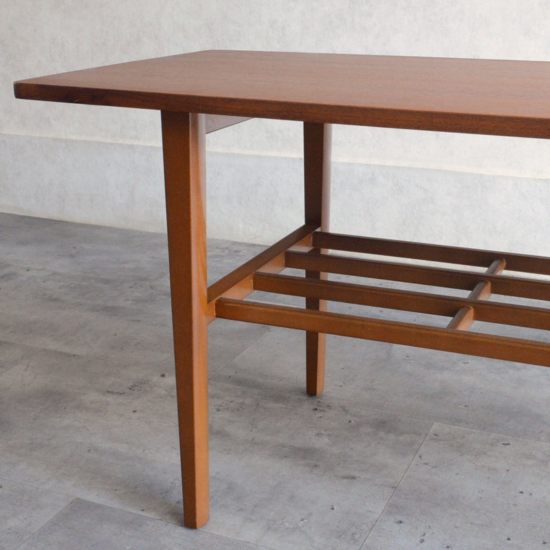 Nathan ネイサン　チークローテーブル41(天板剝離再塗装）