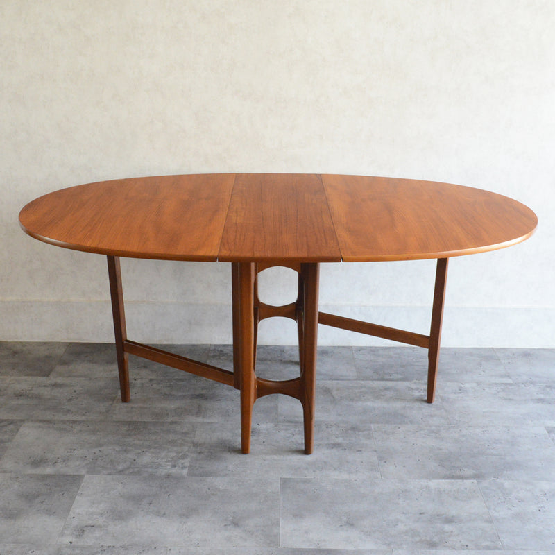 Nathan ネイサン ゲートレッグ ダイニングテーブル 10(オーバル・天板剝離再塗装済）