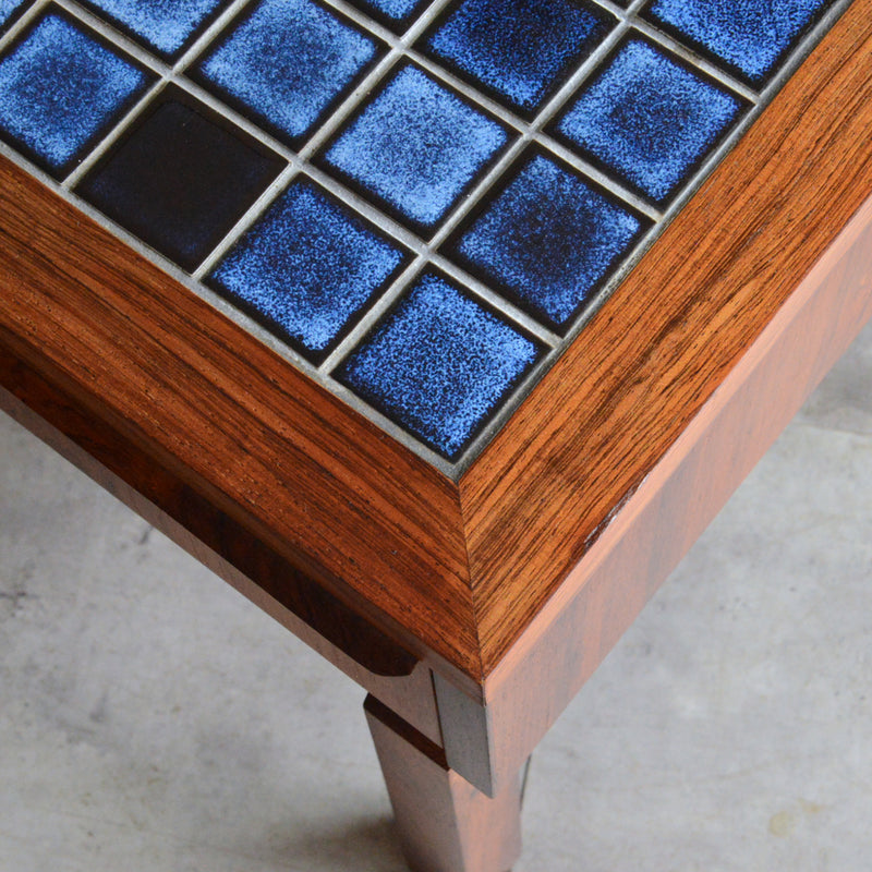 デンマークヴィンテージ ブルータイルトップ ローズウッドチェスト6-73