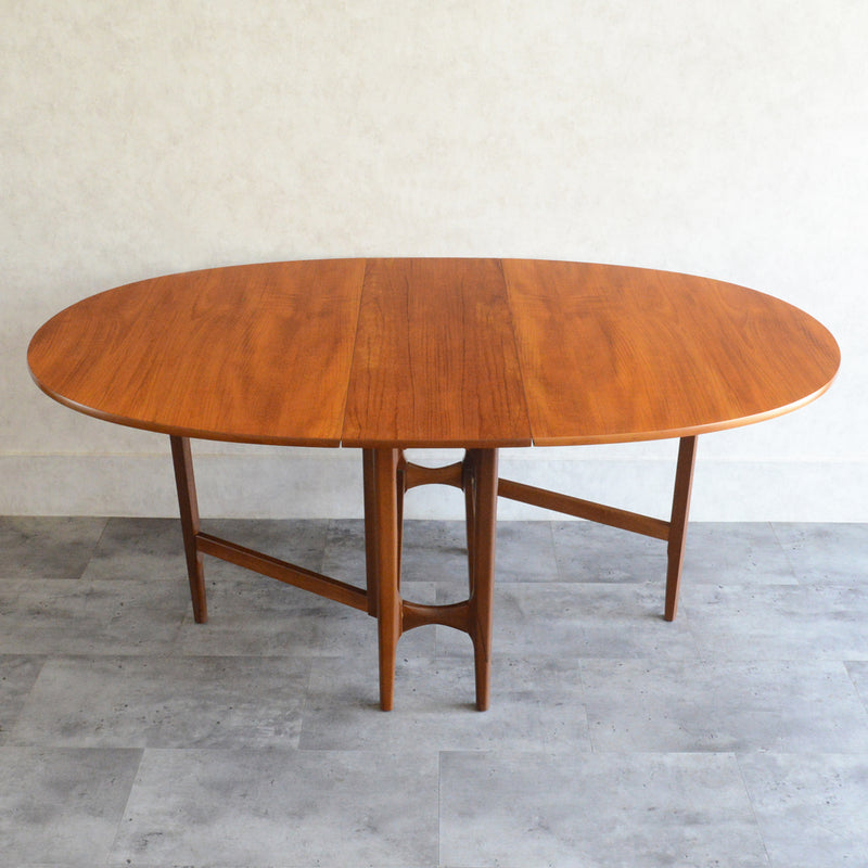 Nathan ネイサン ゲートレッグ ダイニングテーブル 10(オーバル・天板剝離再塗装済）