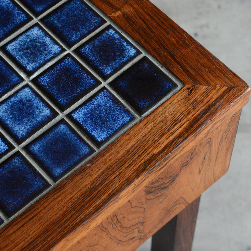 デンマークヴィンテージ ブルータイルトップ ローズウッドチェスト6-73