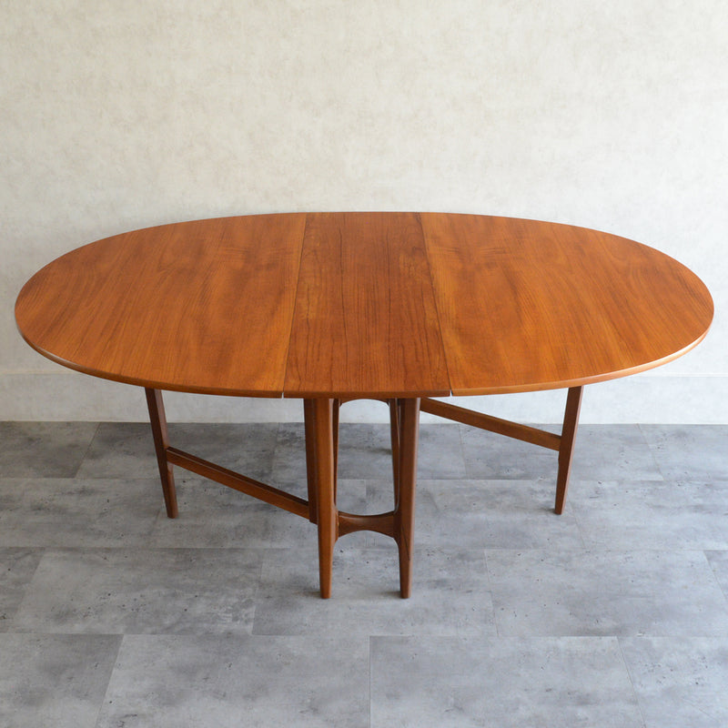 Nathan ネイサン ゲートレッグ ダイニングテーブル 10(オーバル・天板剝離再塗装済）