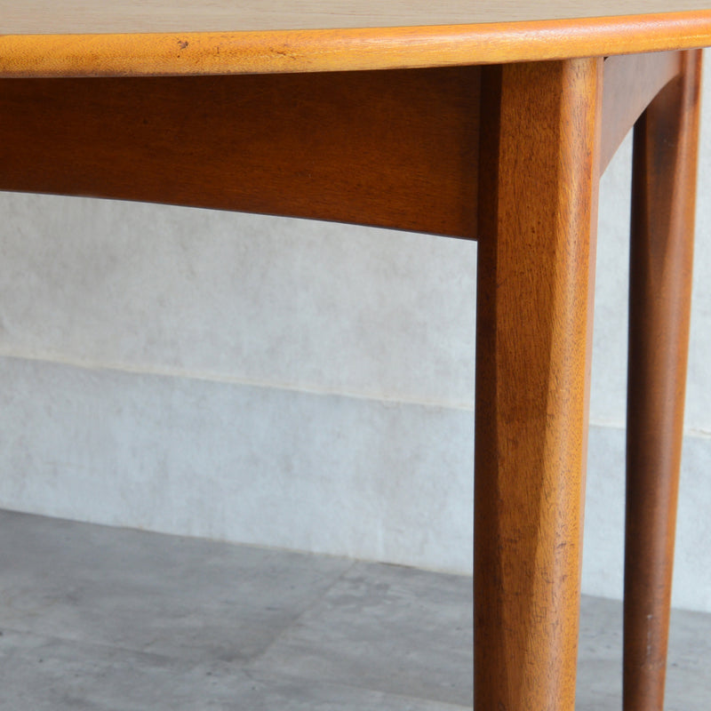 F様見学予約商品  Jentique ジェンティーク  コンパクト エクステンション ラウンドテーブル 02(天板剥離再塗装済)