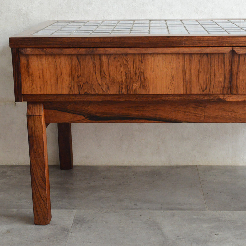 デンマークヴィンテージ ブルータイルトップ ローズウッドチェスト6-73