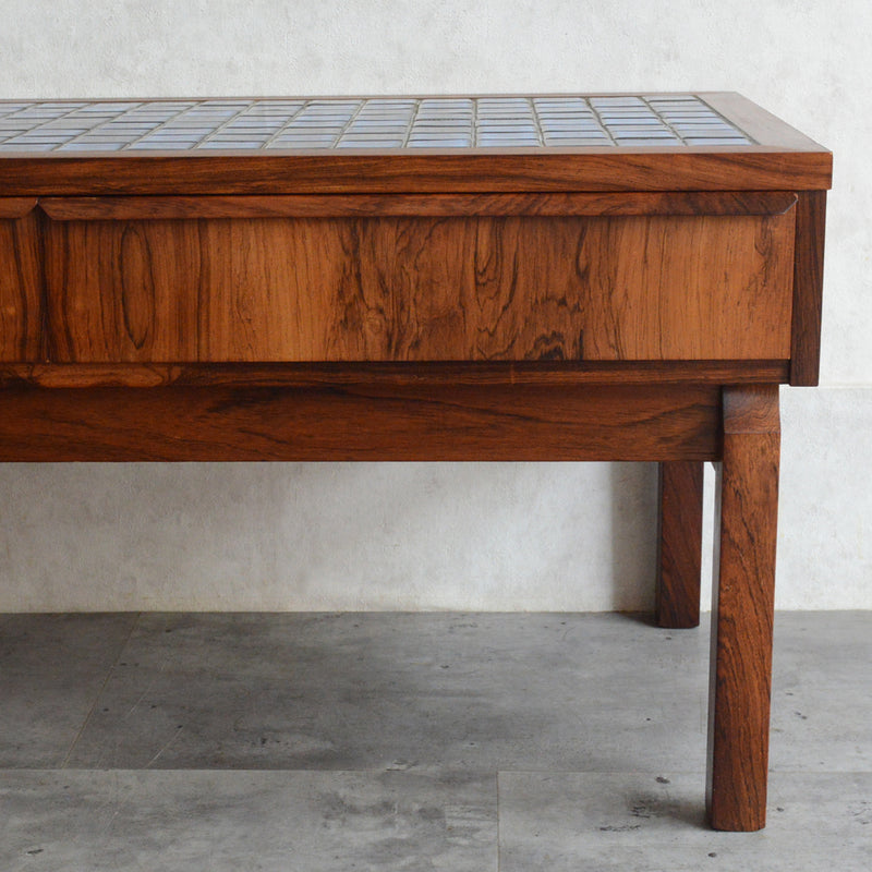 デンマークヴィンテージ ブルータイルトップ ローズウッドチェスト6-73