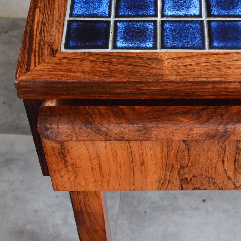 デンマークヴィンテージ ブルータイルトップ ローズウッドチェスト6-73