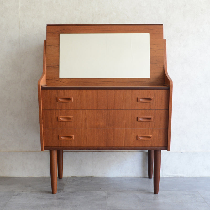 デンマークヴィンテージ　チーク ビューロー /ドレッサー 3-39 (鏡新品交換済)