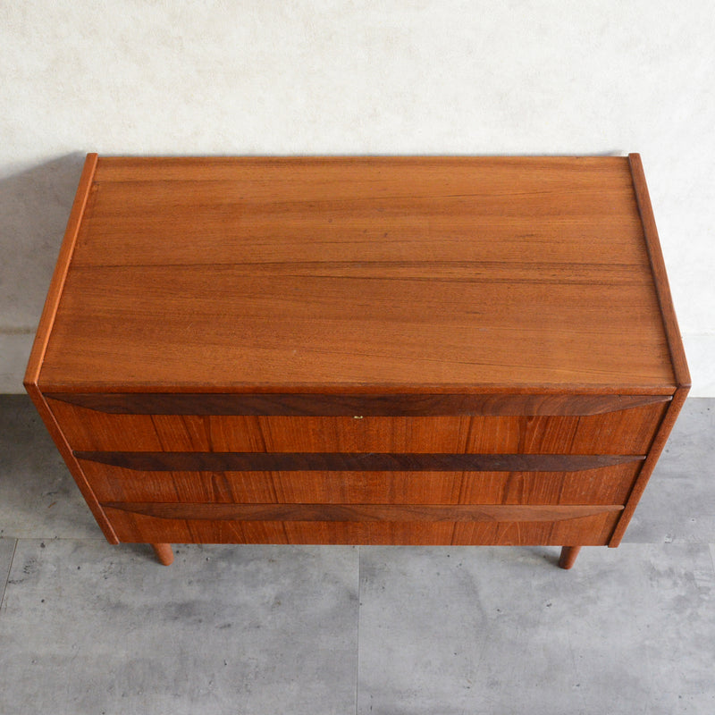 デンマークヴィンテージ  チーク３段チェスト5-148