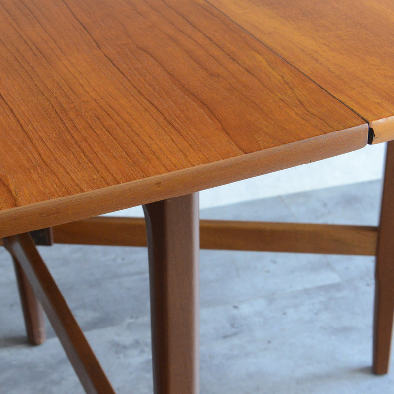 Nathan ネイサン ゲートレッグ ダイニングテーブル 10(オーバル・天板剝離再塗装済）