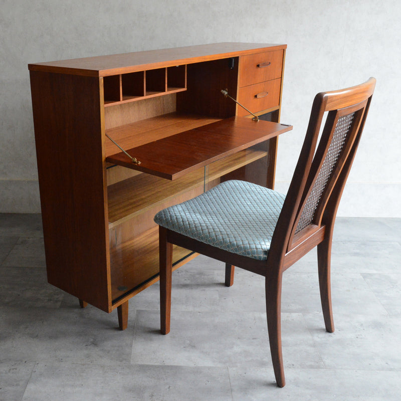 AVALONアバロン ガラスキャビネット56  (抽斗・フラップ扉付）