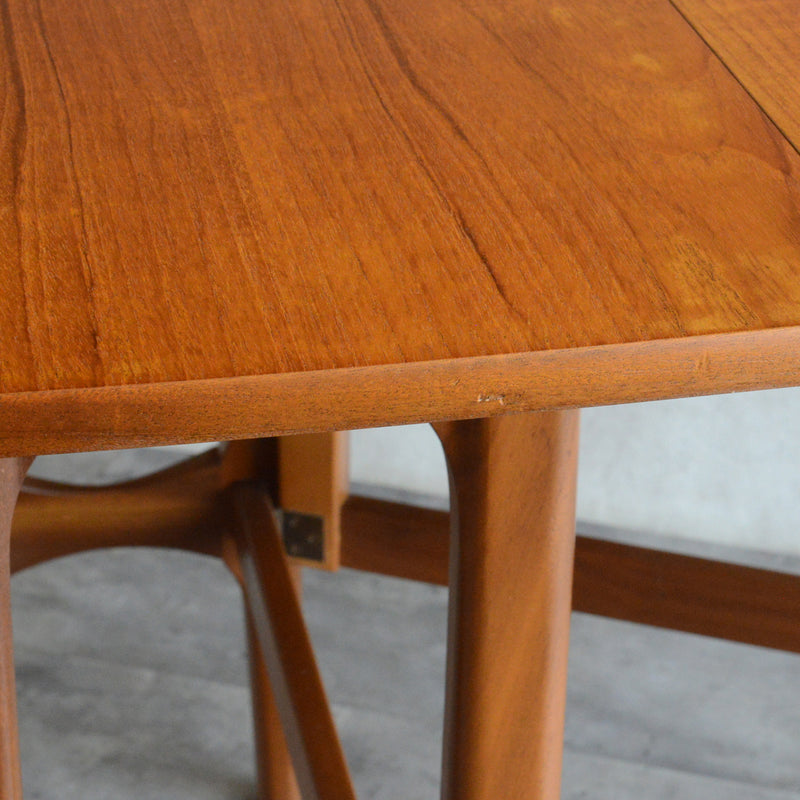 Nathan ネイサン ゲートレッグ ダイニングテーブル 10(オーバル・天板剝離再塗装済）