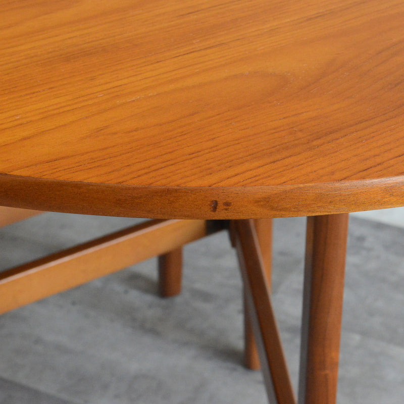 Nathan ネイサン ゲートレッグ ダイニングテーブル 10(オーバル・天板剝離再塗装済）