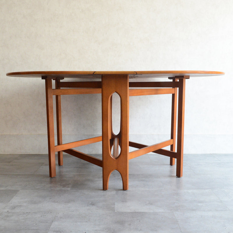 Jentique ジェンティーク　ゲートレッグテーブル 45（オーバル・天板剝離再塗装済）