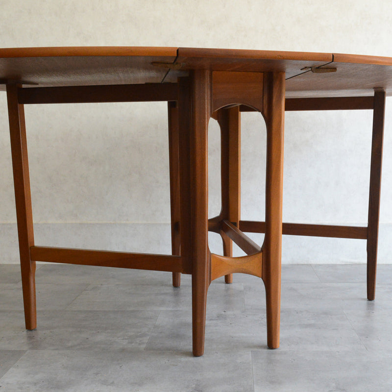 Nathan ネイサン ゲートレッグ ダイニングテーブル 10(オーバル・天板剝離再塗装済）