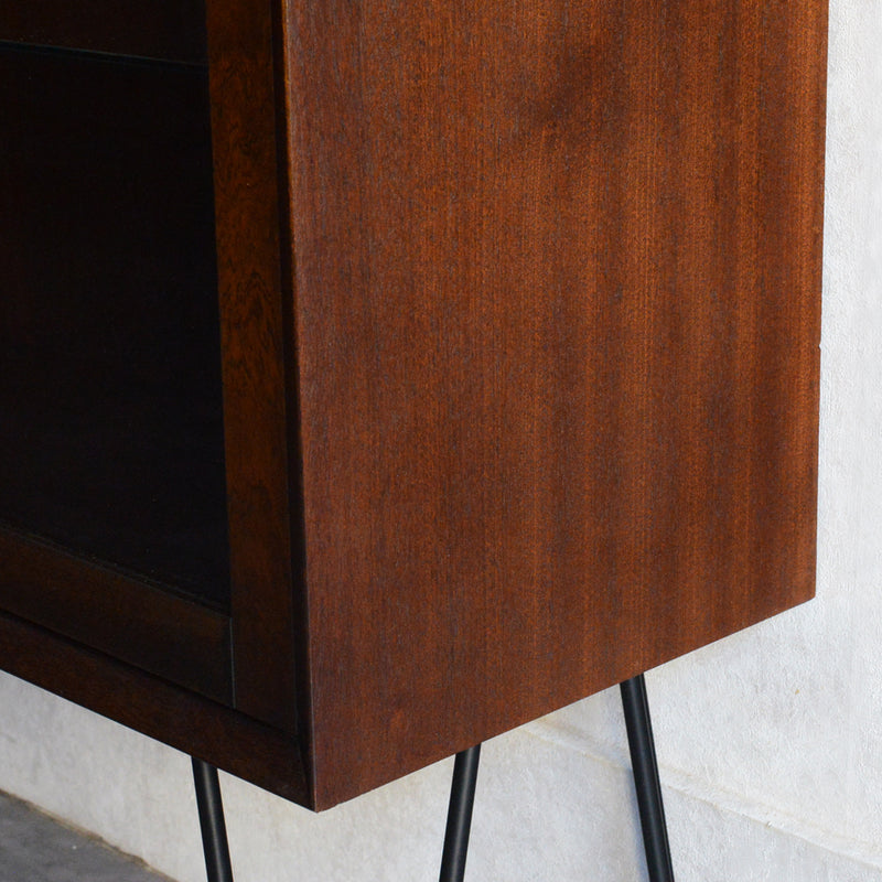 60S ヴィンテージ ガラスキャビネット60(ヘアピンレッグ）