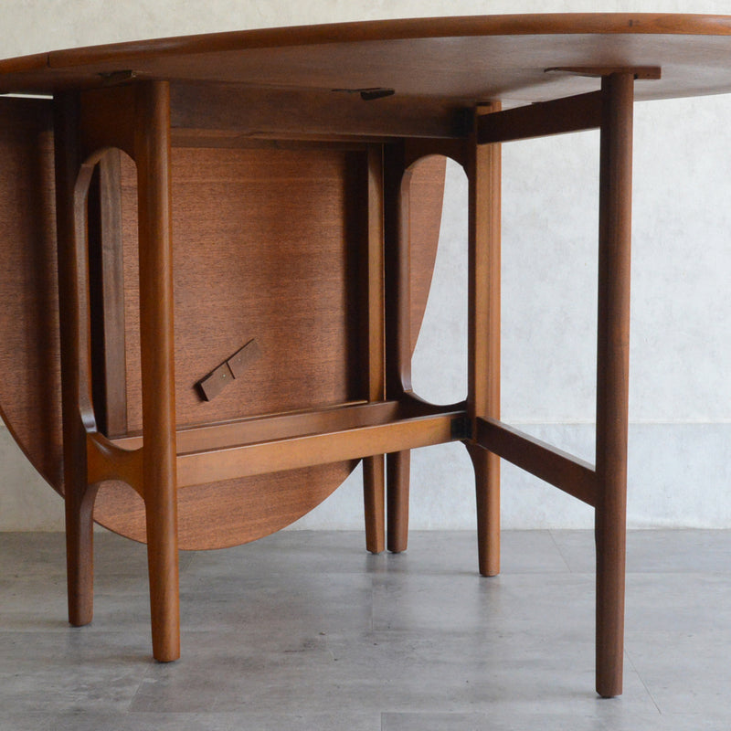 Nathan ネイサン ゲートレッグ ダイニングテーブル 10(オーバル・天板剝離再塗装済）