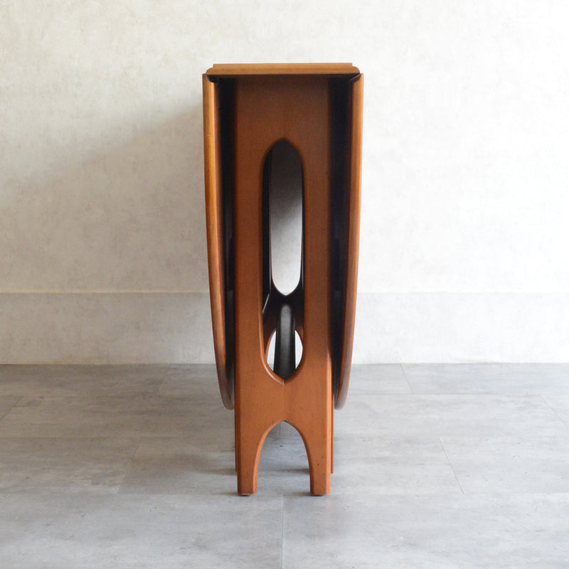 Jentique ジェンティーク　ゲートレッグテーブル 45（オーバル・天板剝離再塗装済）