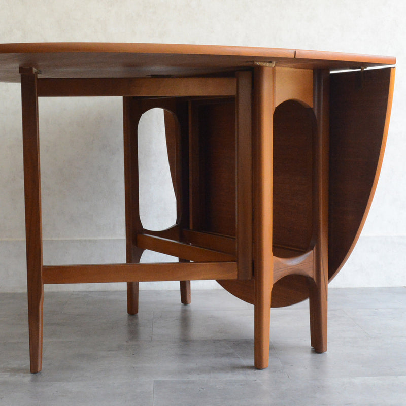 Nathan ネイサン ゲートレッグ ダイニングテーブル 10(オーバル・天板剝離再塗装済）