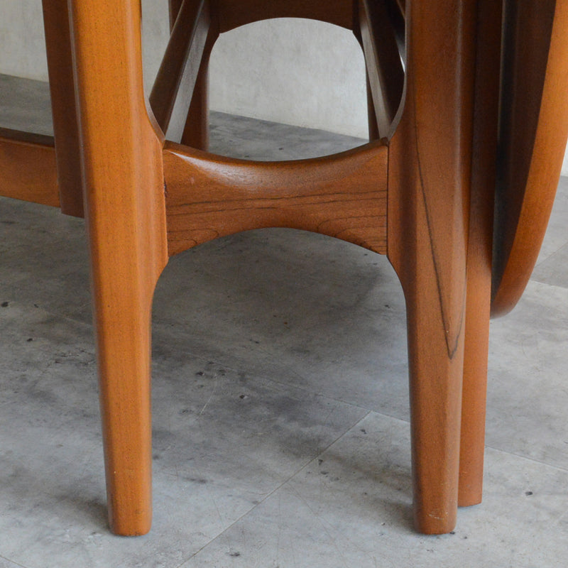 Nathan ネイサン ゲートレッグ ダイニングテーブル 10(オーバル・天板剝離再塗装済）