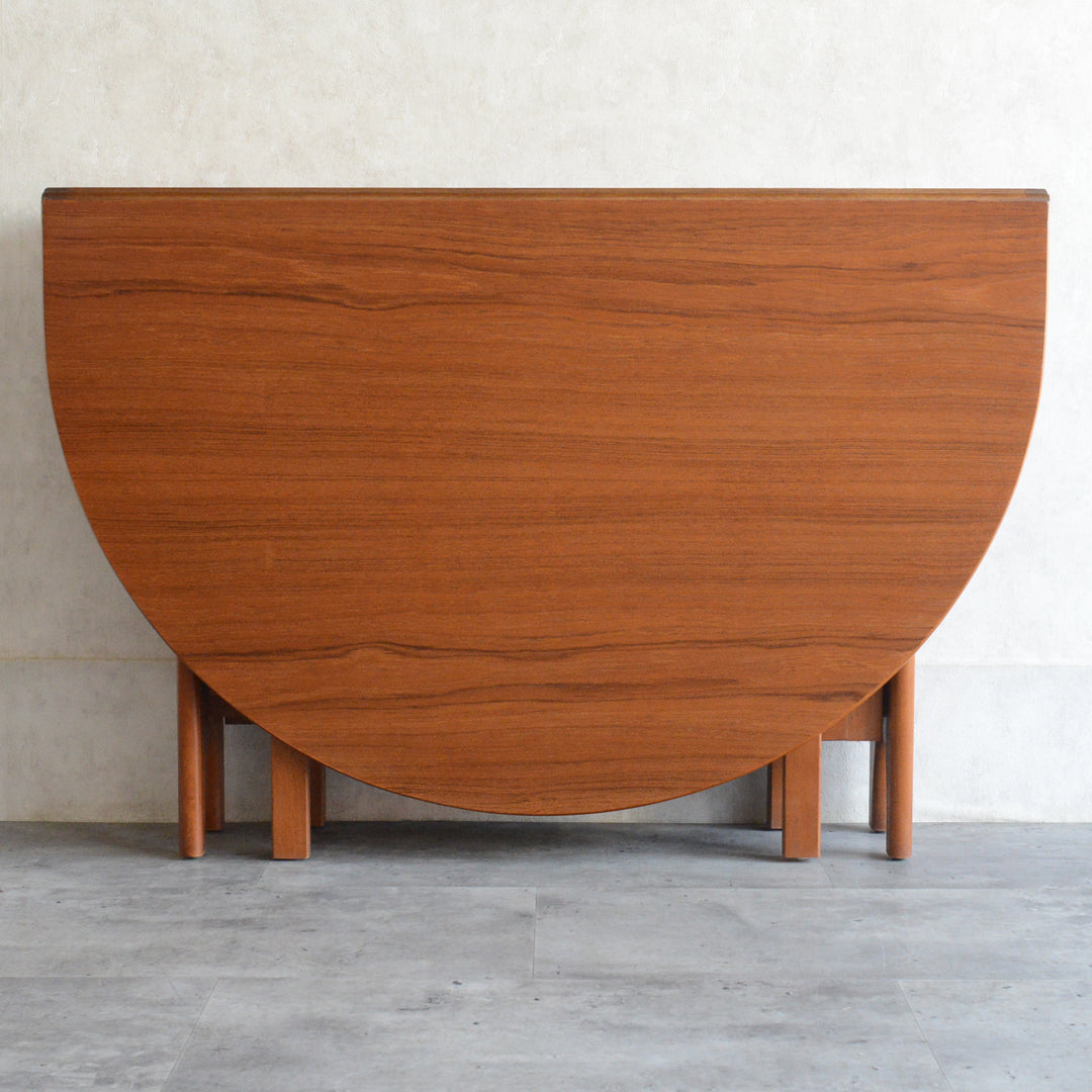 Jentique ジェンティーク　ゲートレッグテーブル 45（オーバル・天板剝離再塗装済）