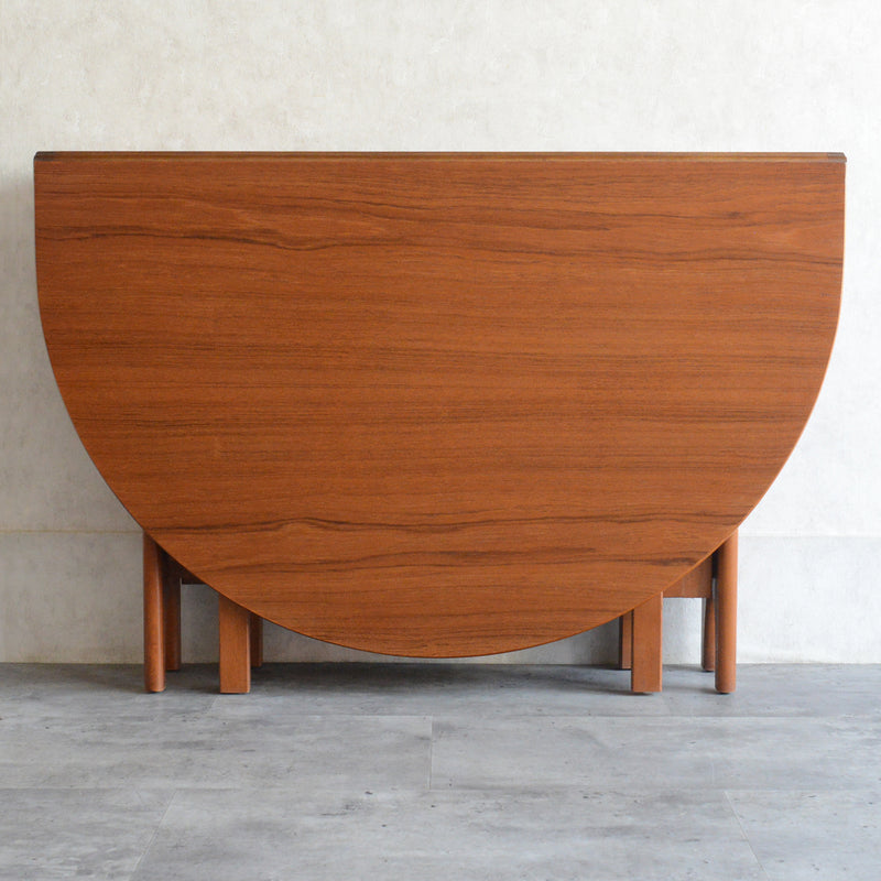 Jentique ジェンティーク　ゲートレッグテーブル 45（オーバル・天板剝離再塗装済）