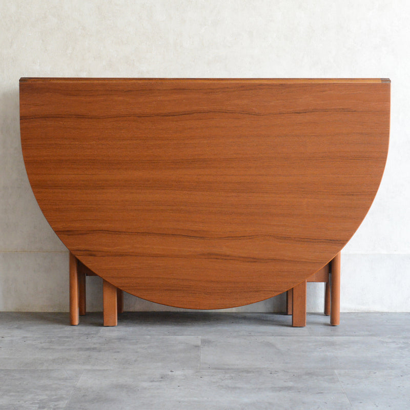 Jentique ジェンティーク　ゲートレッグテーブル 45（オーバル・天板剝離再塗装済）