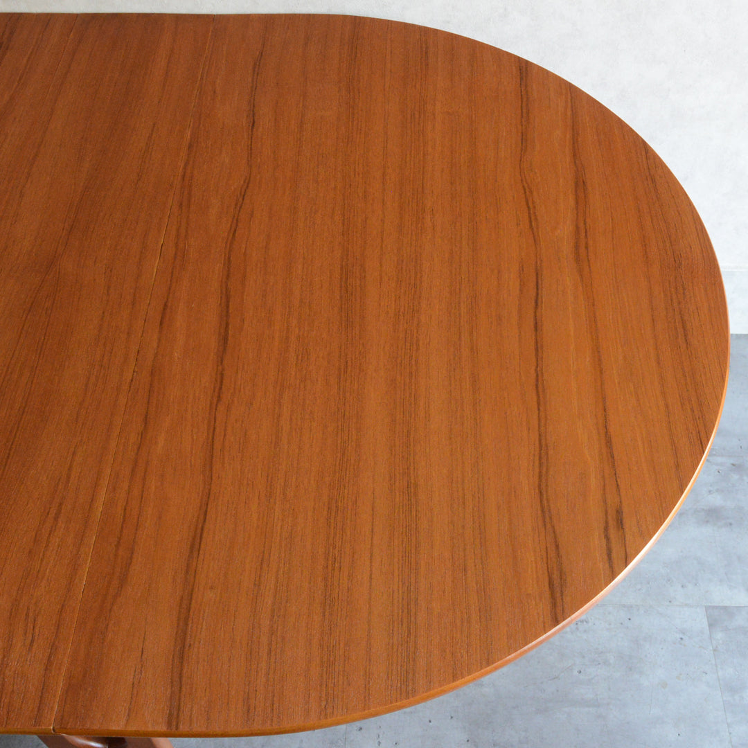 Jentique ジェンティーク　ゲートレッグテーブル 45（オーバル・天板剝離再塗装済）