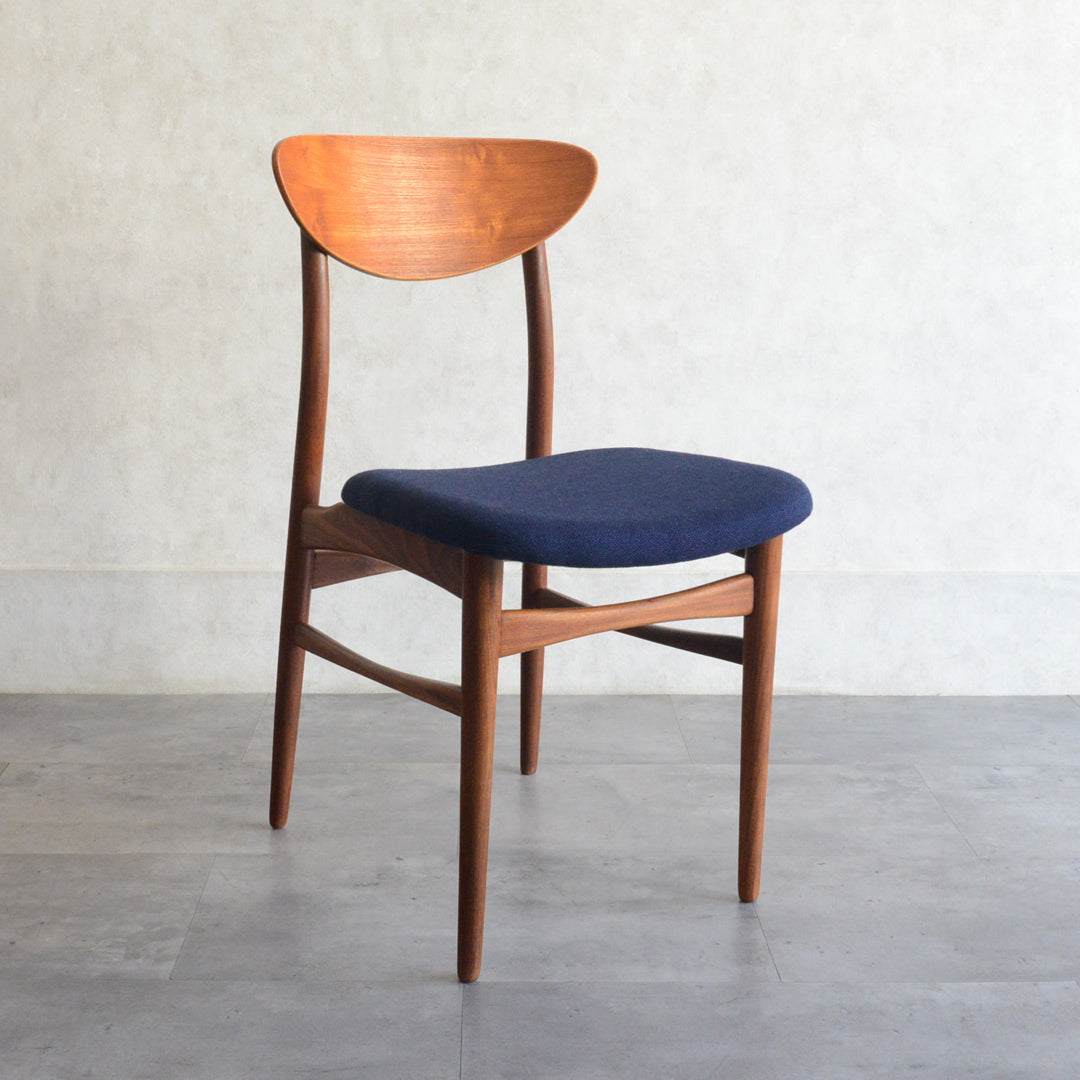 デンマークヴィンテージ チークダイニングチェア5-149 （ネイビー）