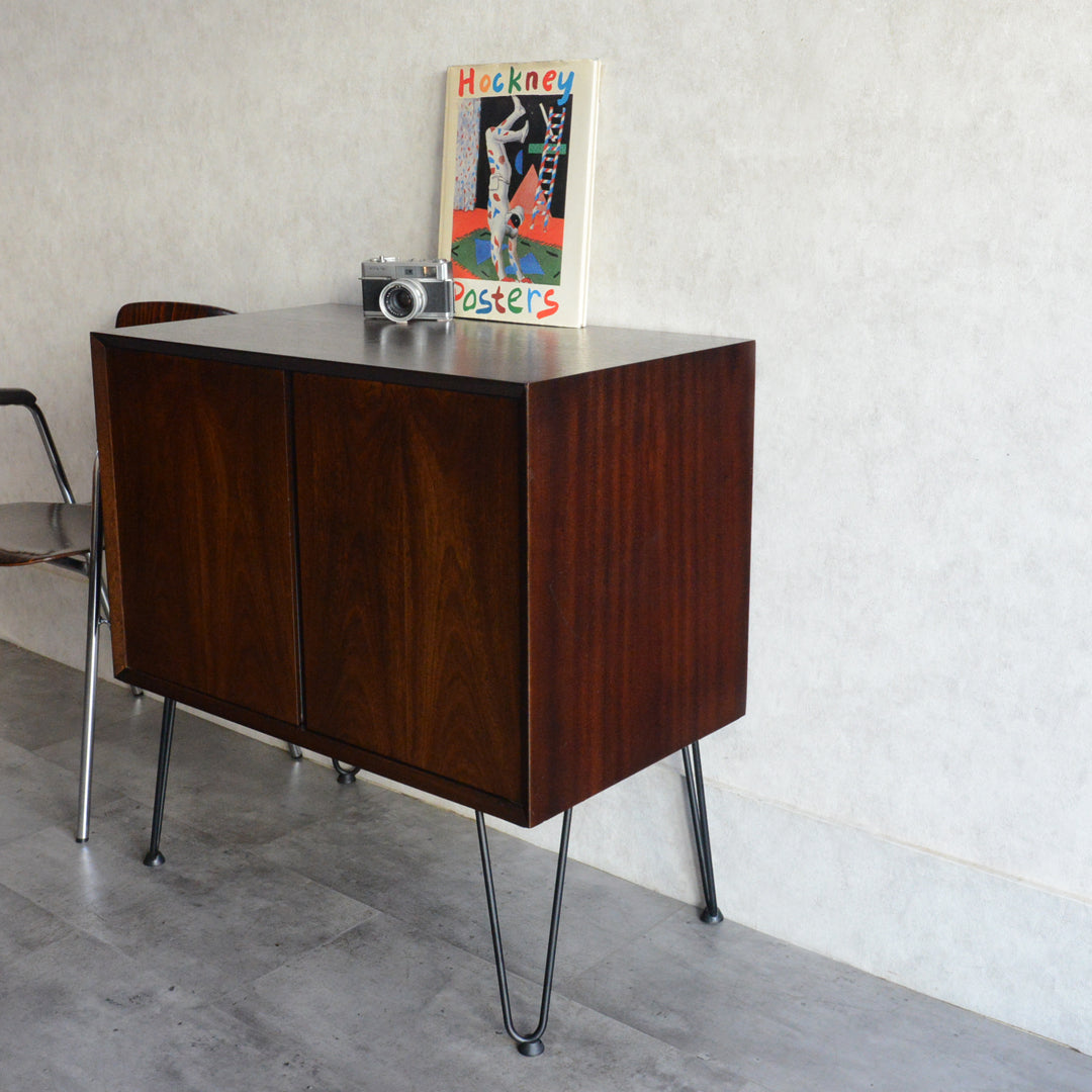 60S ヴィンテージ  チークキャビネット05(ヘアピンレッグ）