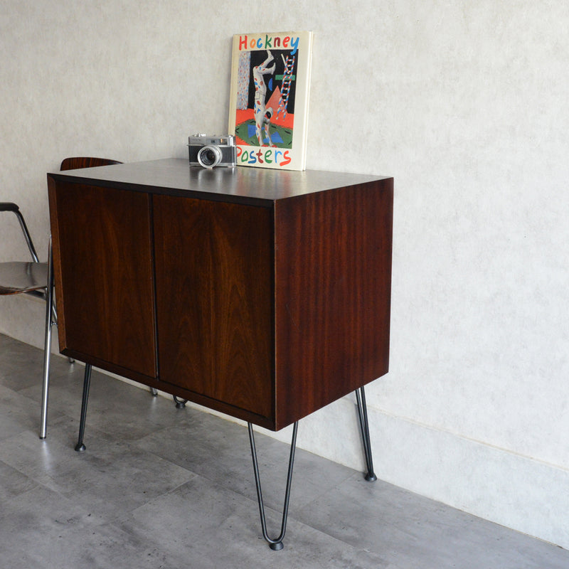 60S ヴィンテージ  チークキャビネット05(ヘアピンレッグ）