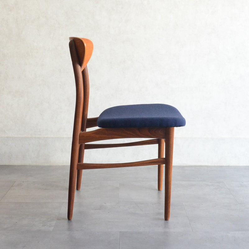 デンマークヴィンテージ チークダイニングチェア5-149 （ネイビー）