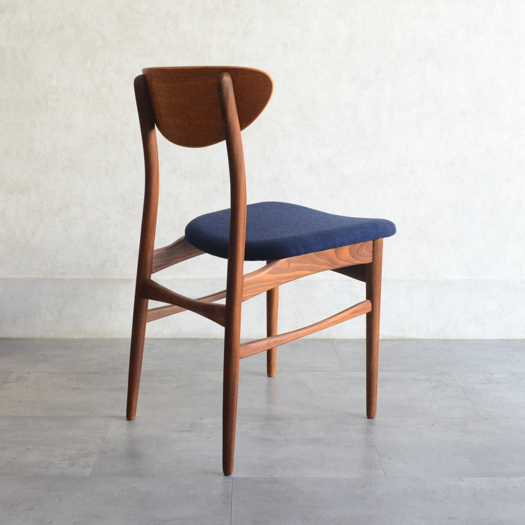 デンマークヴィンテージ チークダイニングチェア5-149 （ネイビー）