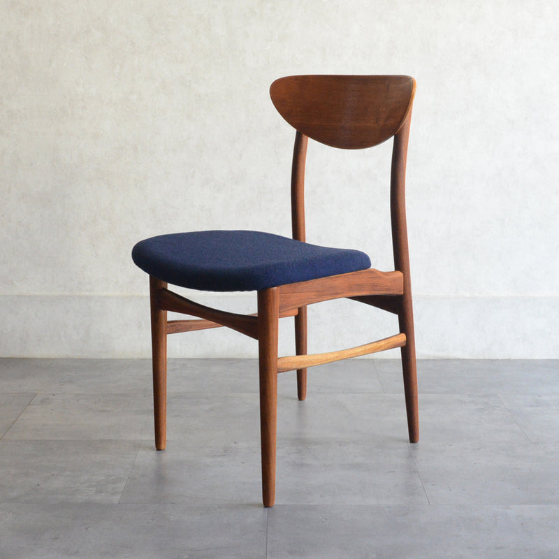 デンマークヴィンテージ チークダイニングチェア5-149 （ネイビー）