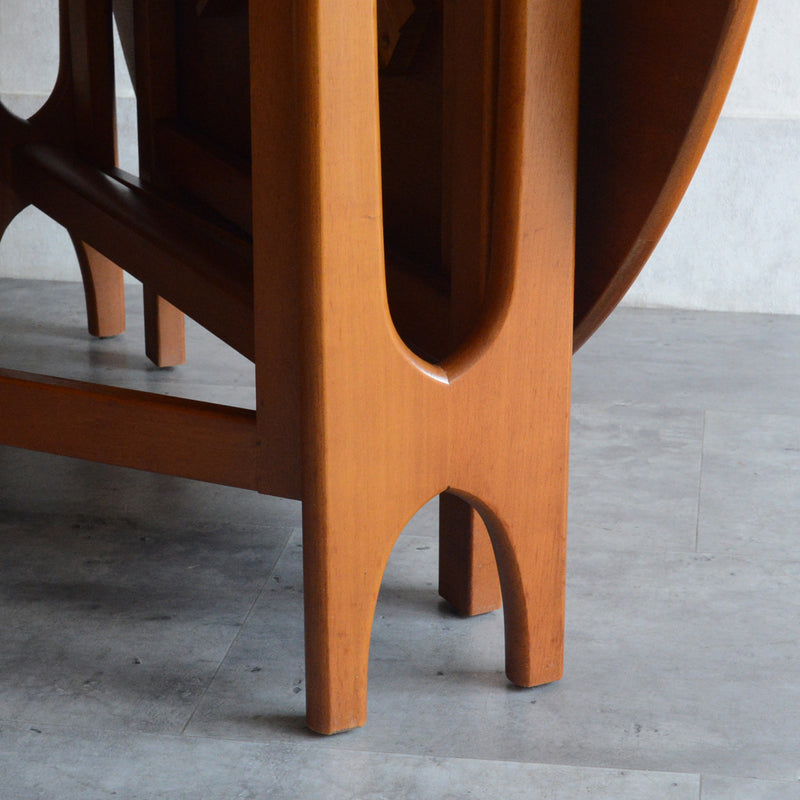 Jentique ジェンティーク　ゲートレッグテーブル 45（オーバル・天板剝離再塗装済）