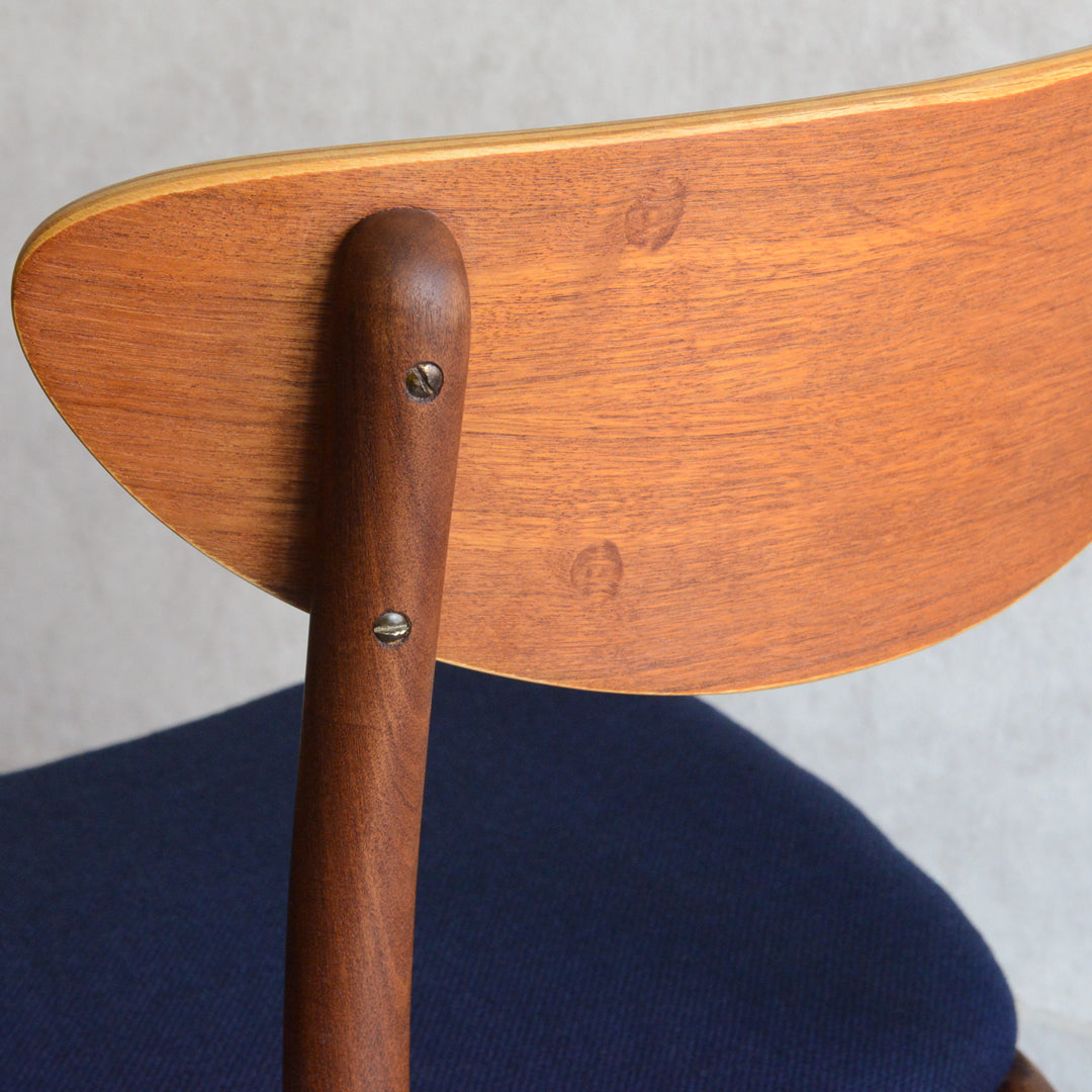 デンマークヴィンテージ チークダイニングチェア5-149 （ネイビー）