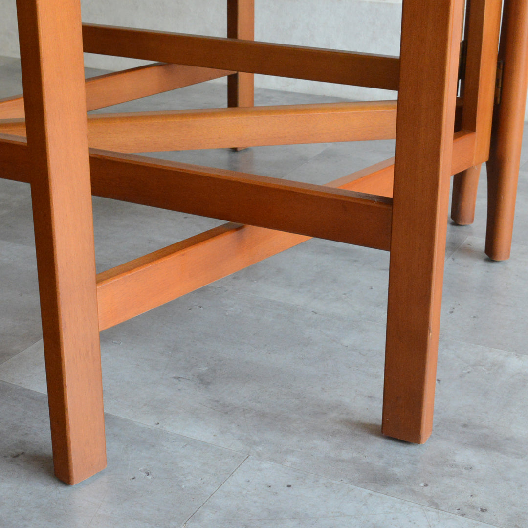 Jentique ジェンティーク　ゲートレッグテーブル 45（オーバル・天板剝離再塗装済）