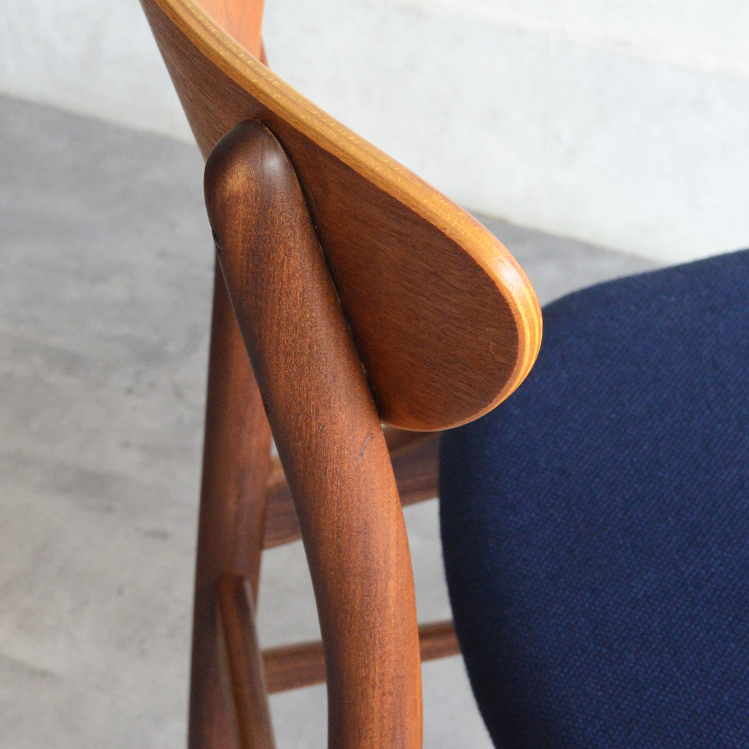 デンマークヴィンテージ チークダイニングチェア5-149 （ネイビー）