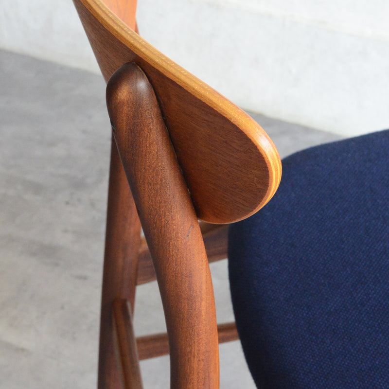 デンマークヴィンテージ チークダイニングチェア5-149 （ネイビー）