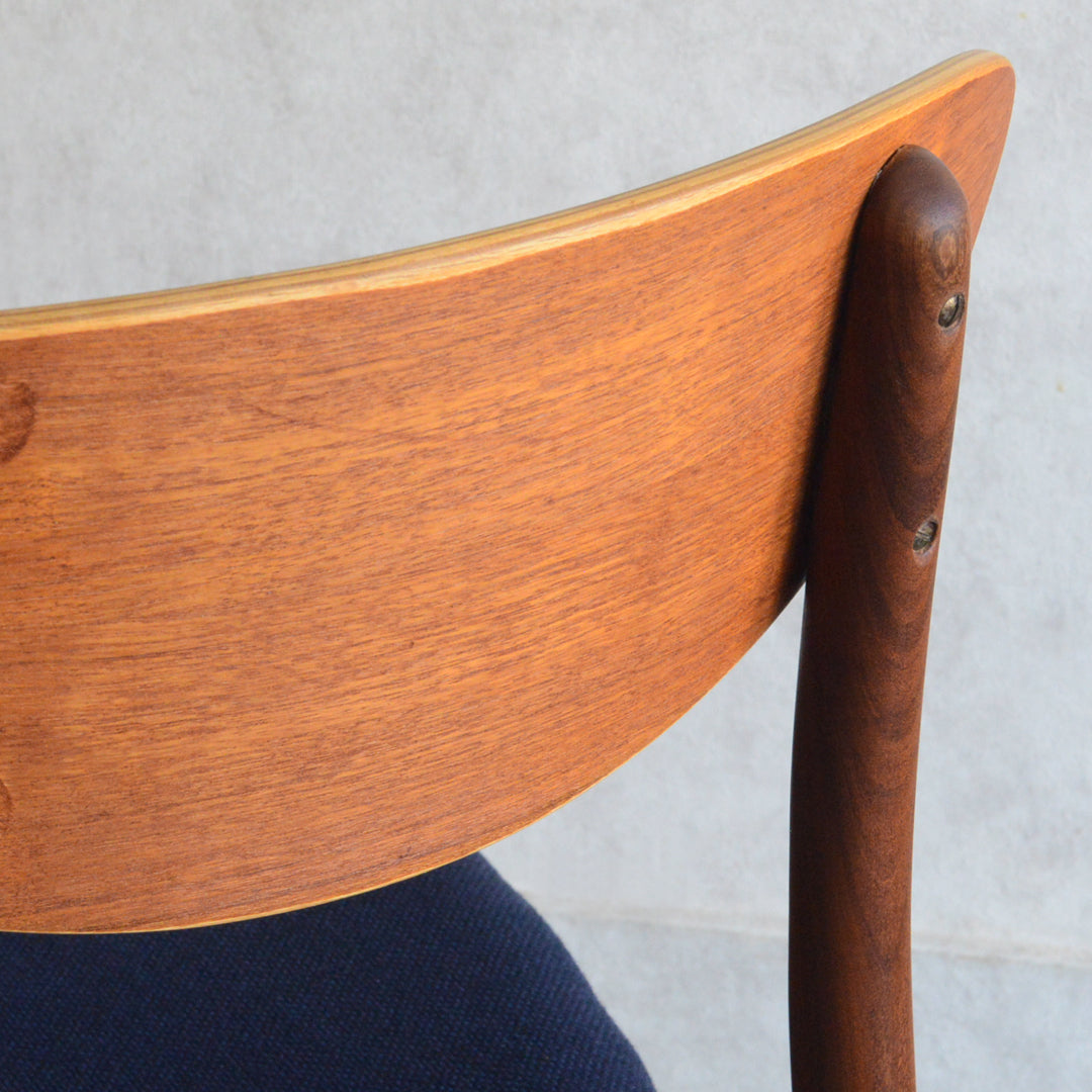 デンマークヴィンテージ チークダイニングチェア5-149 （ネイビー）