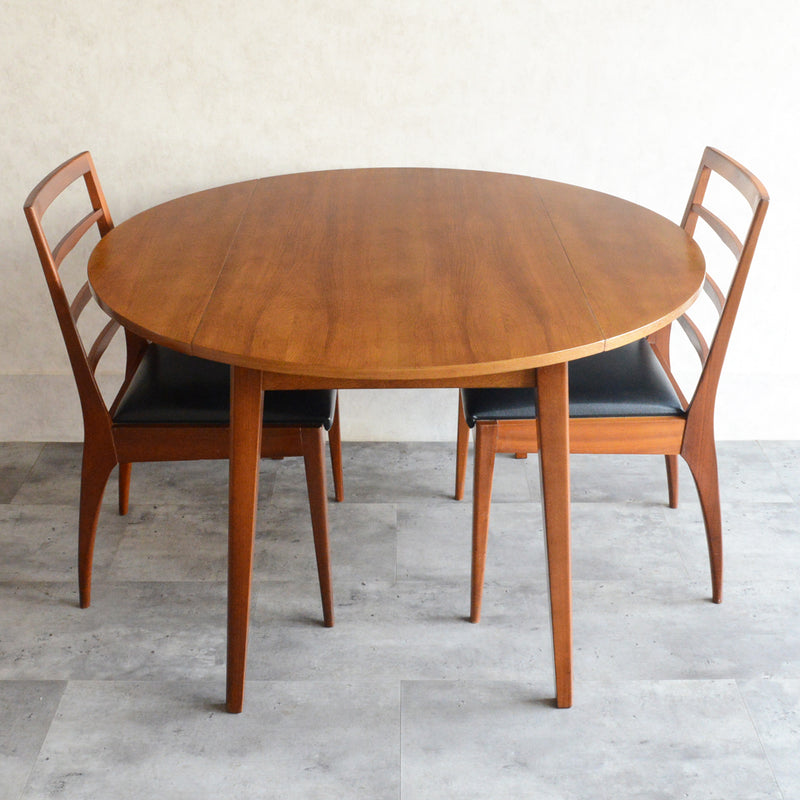 ミッドセンチュリー バタフライ ラウンド テーブル10（天板剥離再塗装済）